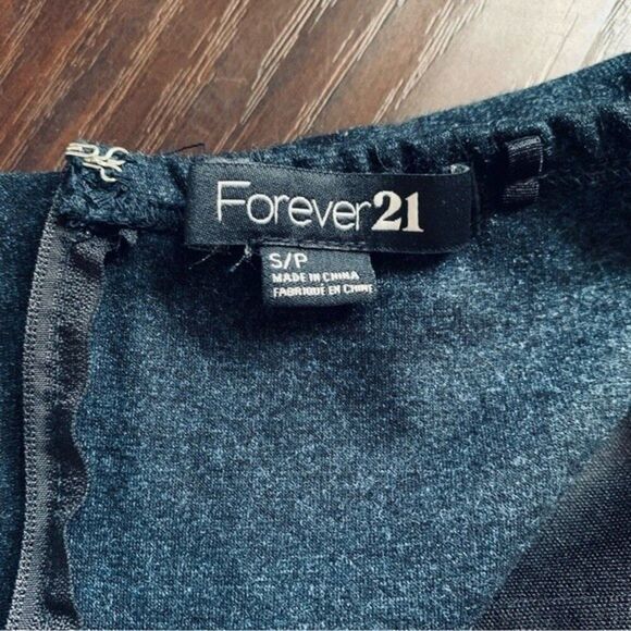 Forever 21 Blue Jean Denim-Like Bodycon Strapless Mini Dress - Picture 8 of 8